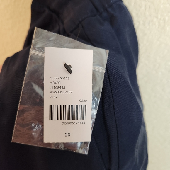 Lane Bryant Paperbag Elastic Waist Wide Leg Navy Ankle Crop Pants Size 20 - Picture 4 of 8